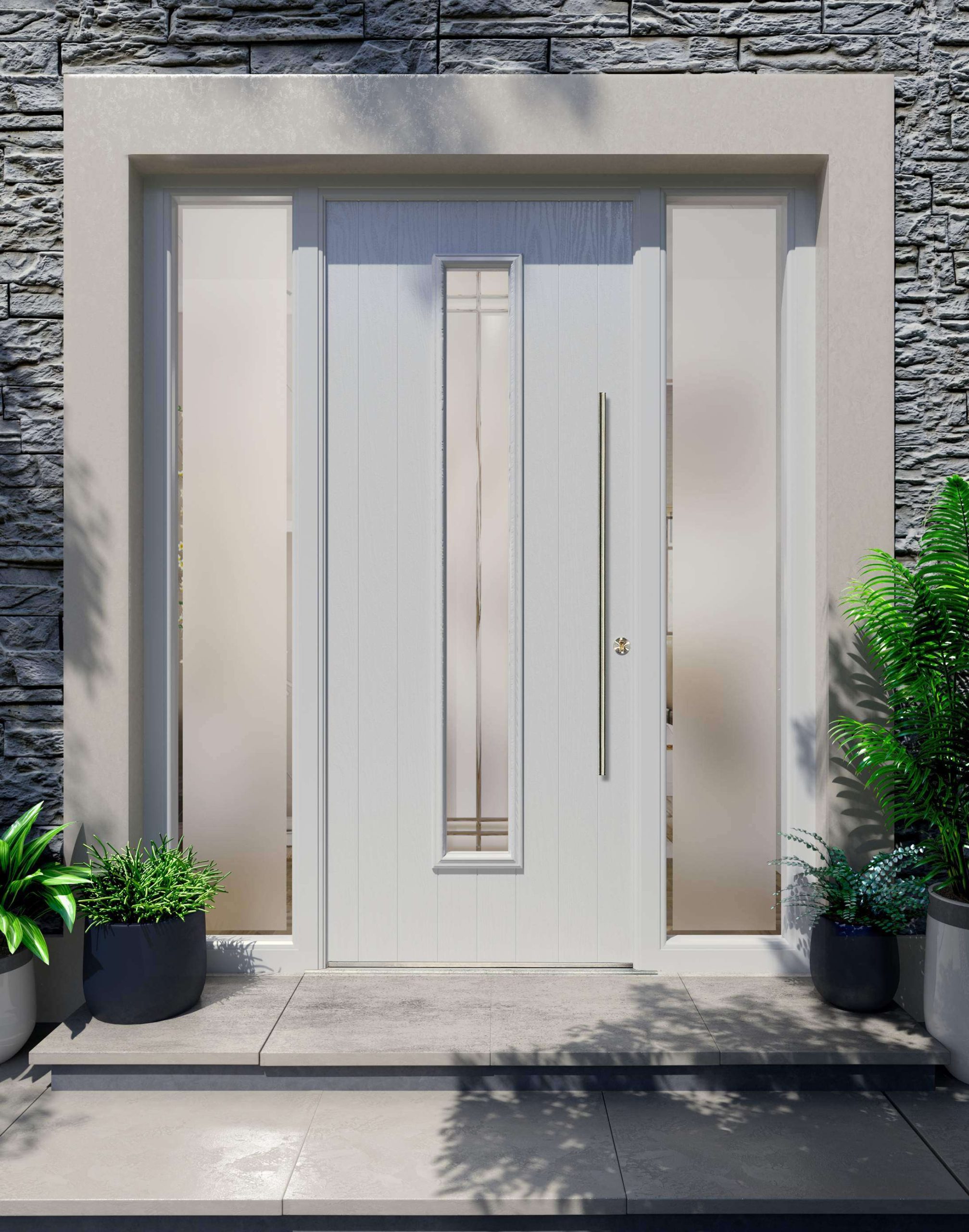 Composite front door installation